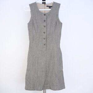 Theysken's Theory Wool Blend Tweed Silk Lined Sleeveless Sheath Dress Sz 0